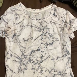 Marble Black & White Short Sleeve Shirt